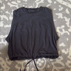 Lululemon Athletica Black Sleeveless Muscle Tee with Tie Front